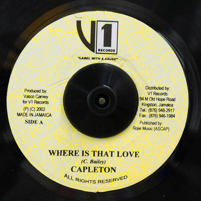 Capleton - Where Is That Love  /  Version (rhythm: "Anti Badness") [New Vinyl Record 7" Single]