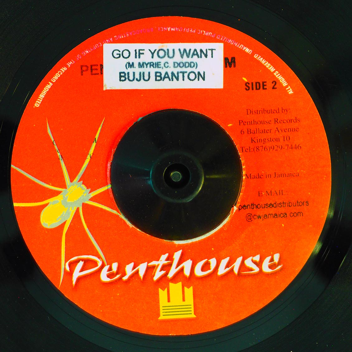 Buju Banton - Go If You Want  /  Version (rhythm: "Ain't Nobody Else") [New] [New Vinyl 7"]