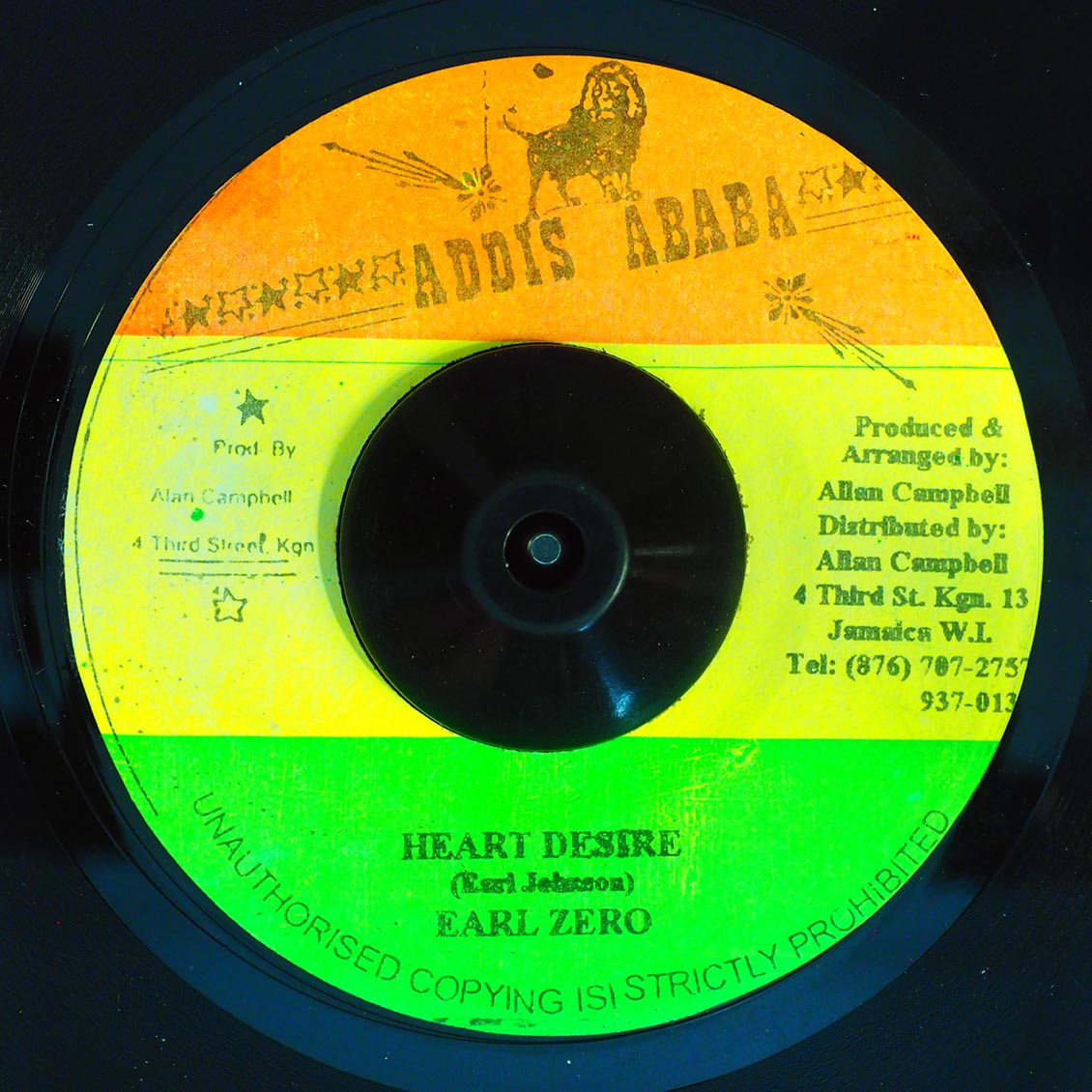 Earl Zero - Heart Desire  /  Version [New Vinyl Record 7" Single]