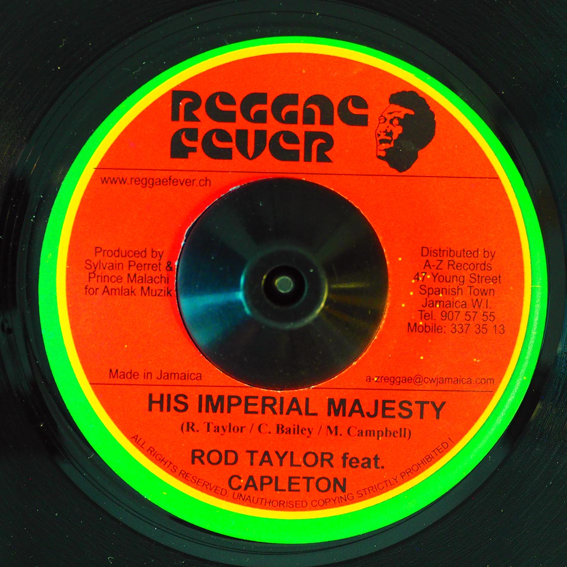Rod Taylor, Capleton - His Imperial Majesty  /  Version (rhythm: "His Imperial Majesty") [New] [New Vinyl 7"]
