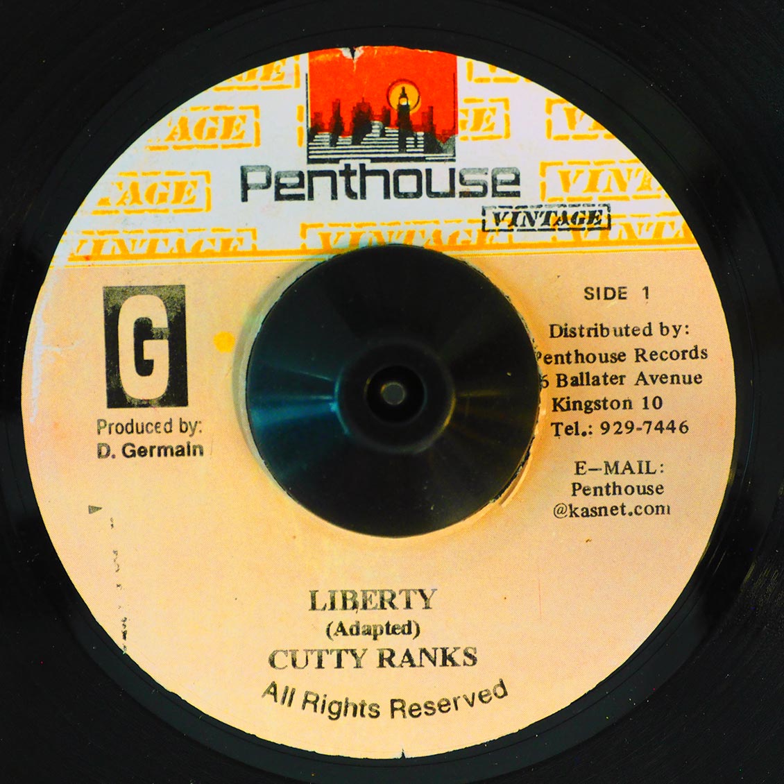 Cutty Ranks - Liberty  /  Version [New Vinyl Record 7" Single]