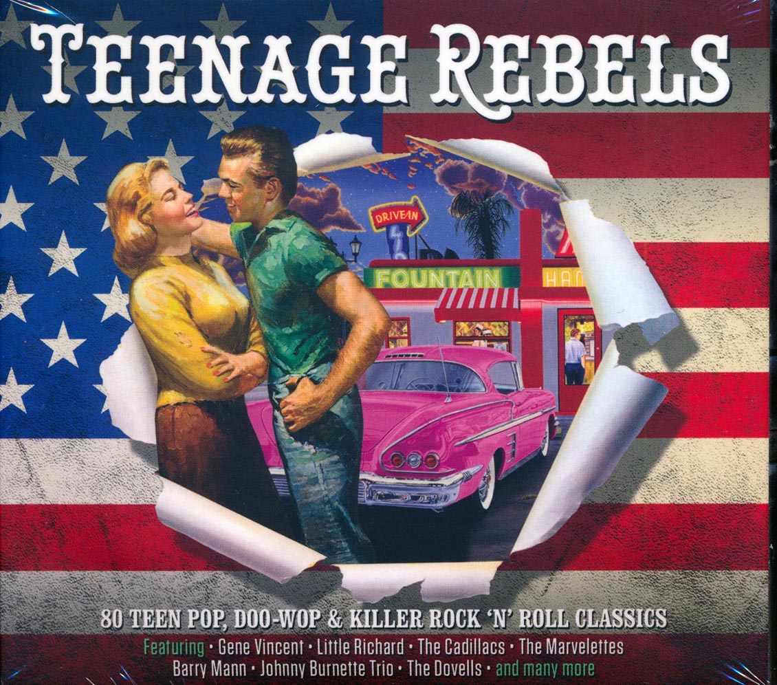 Little Richard, Gene Vincent, The Crickets, The Drifters, Etc. - Teenage Rebels (80 tracks) (3xCD) (deluxe 4-fold digipak) [New CD]