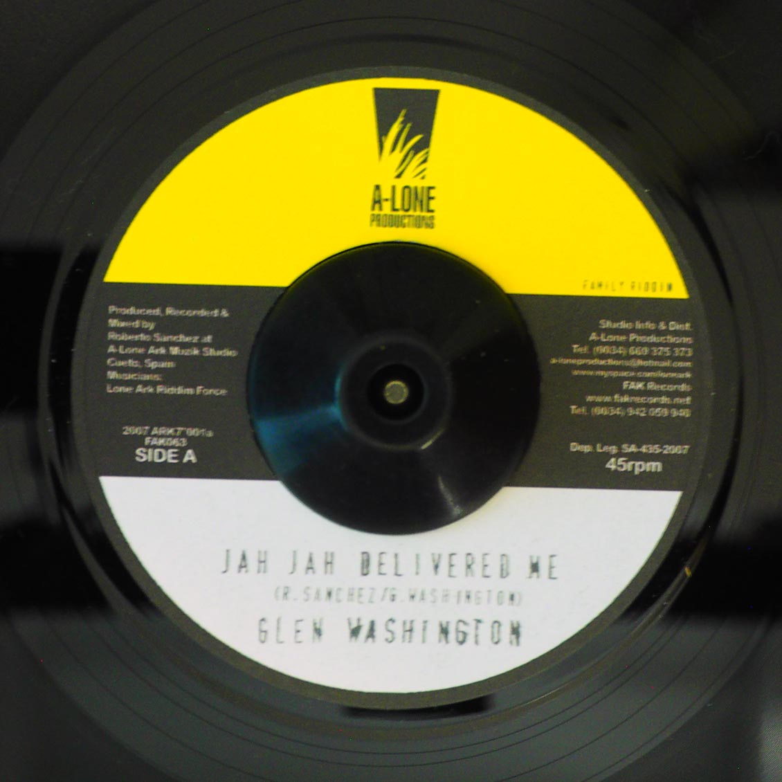 Glen Washington - Jah Jah Delivered Me  /  Ranking Forrest - Heads Of Government [New Vinyl 7"]