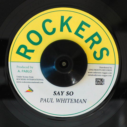Paul Whiteman - Say So  /  Pablo All Stars - Version [New Vinyl Record 7" Single]
