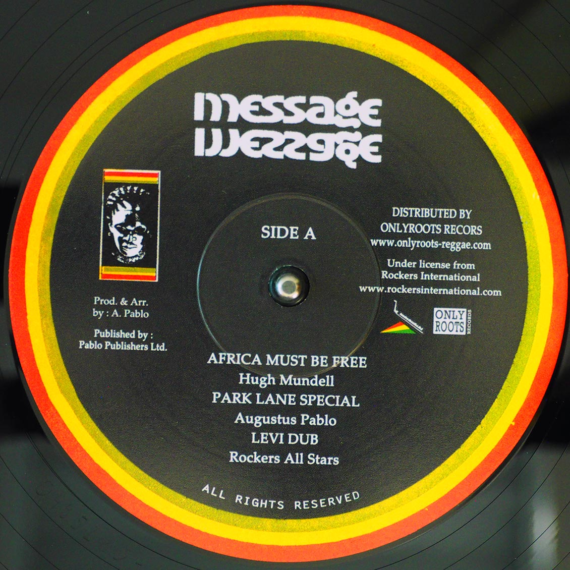 Hugh Mundell - Africa Must Be Free; Augustus Pablo - Park Lane Special; Rockers All Stars - Levi Dub  /  Augustus Pablo - Africa 1983; Rockers All Stars - Africa Dub [New Vinyl Record 10"]