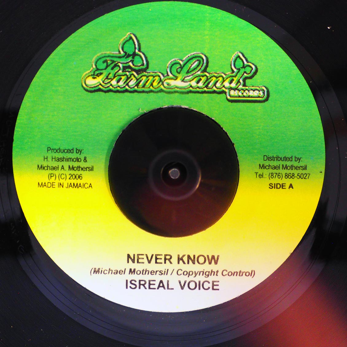 Israel Voice - Never Know  /  Version [New Vinyl Record 7" Single]