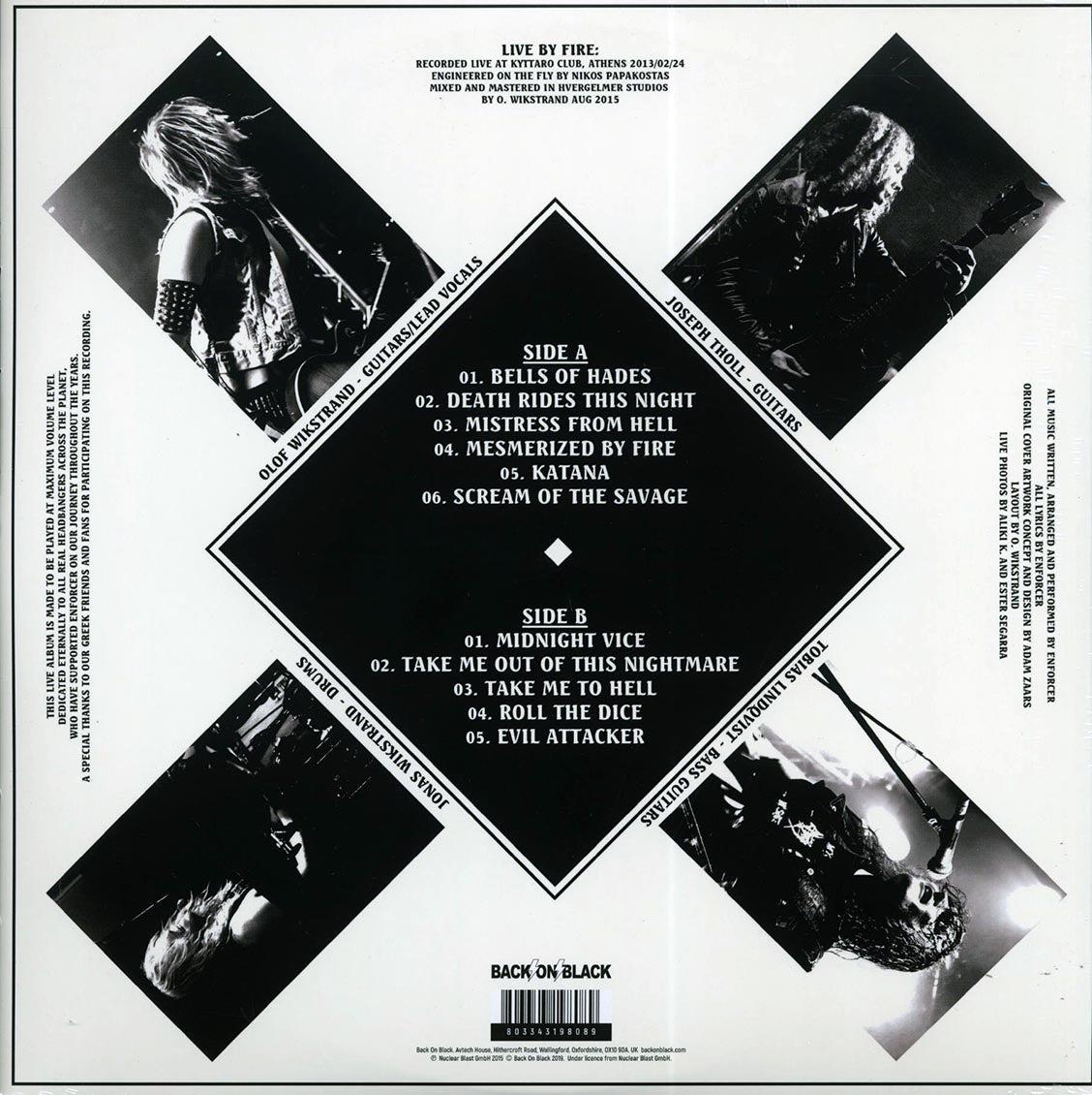 Enforcer - Live By Fire (ltd. ed.) (splatter vinyl) [New Vinyl LP]
