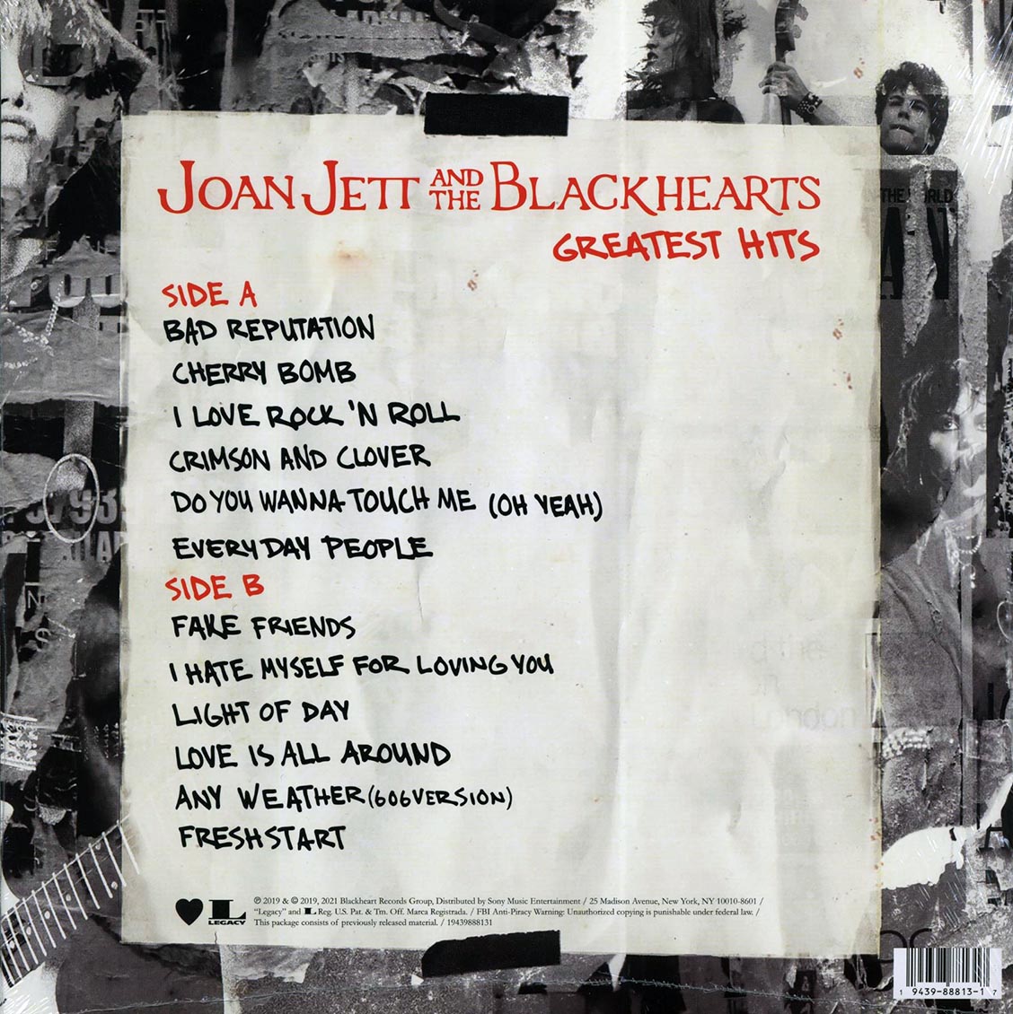 Joan Jett & The Blackhearts - Greatest Hits (ltd. ed.) (red vinyl) [New Vinyl Record LP]
