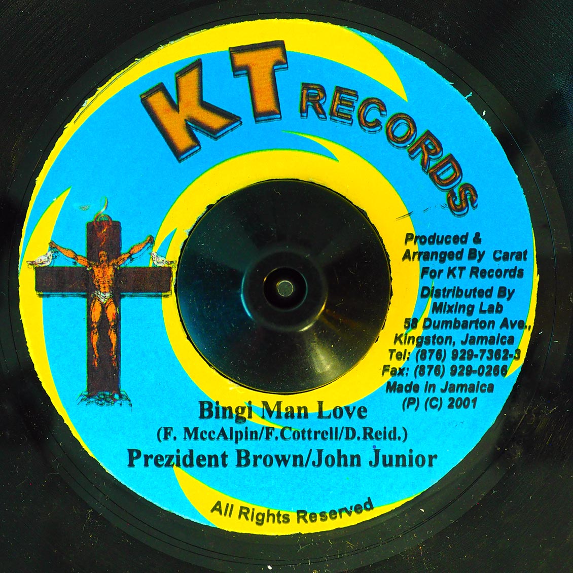 Prezident Brown, John Junior - Bingi Man Love  /  Mozam - Reggae For Sure [New Vinyl Record 7" Single]