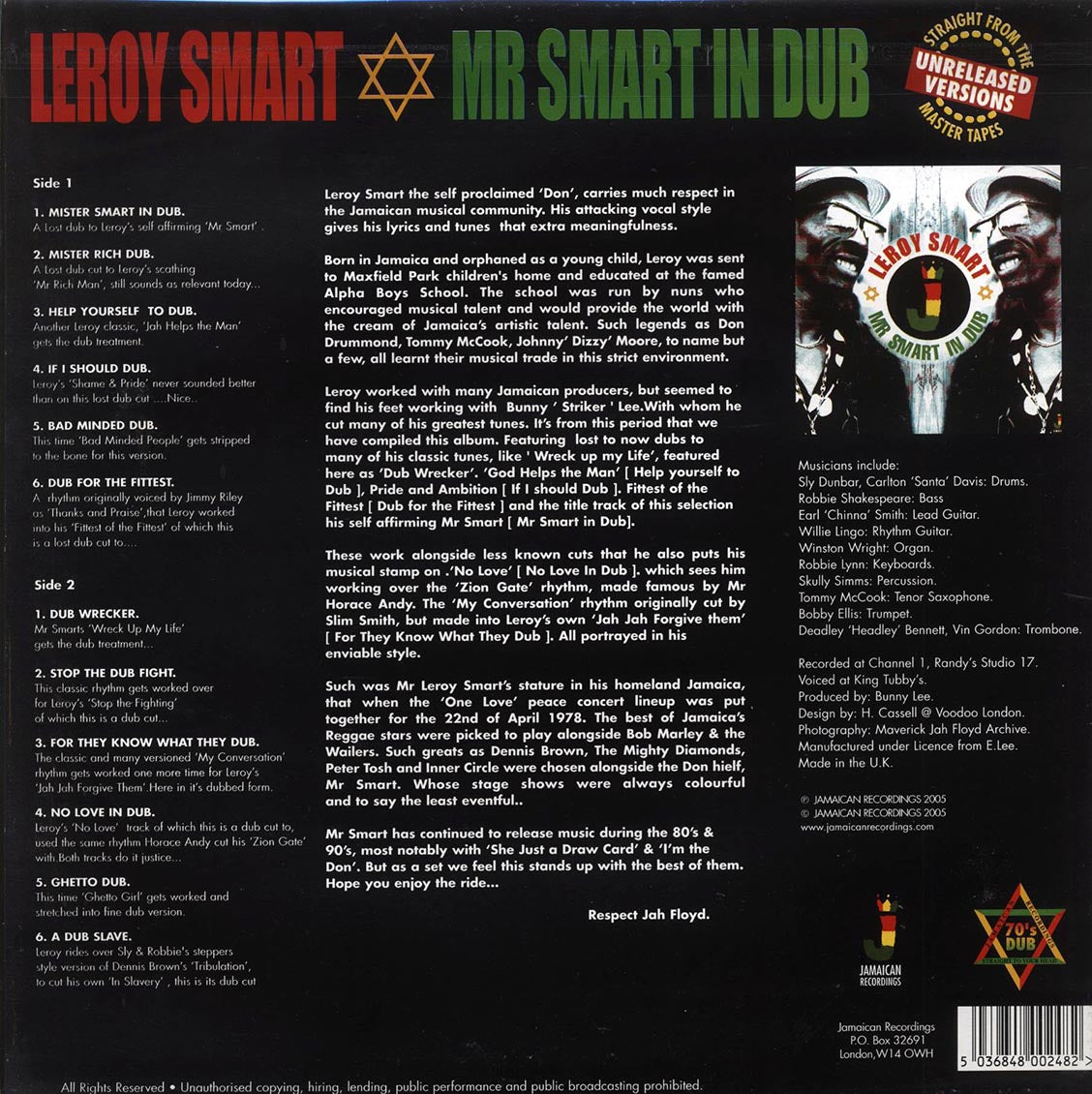 Leroy Smart - Mr. Smart In Dub (180g) [New Vinyl LP]