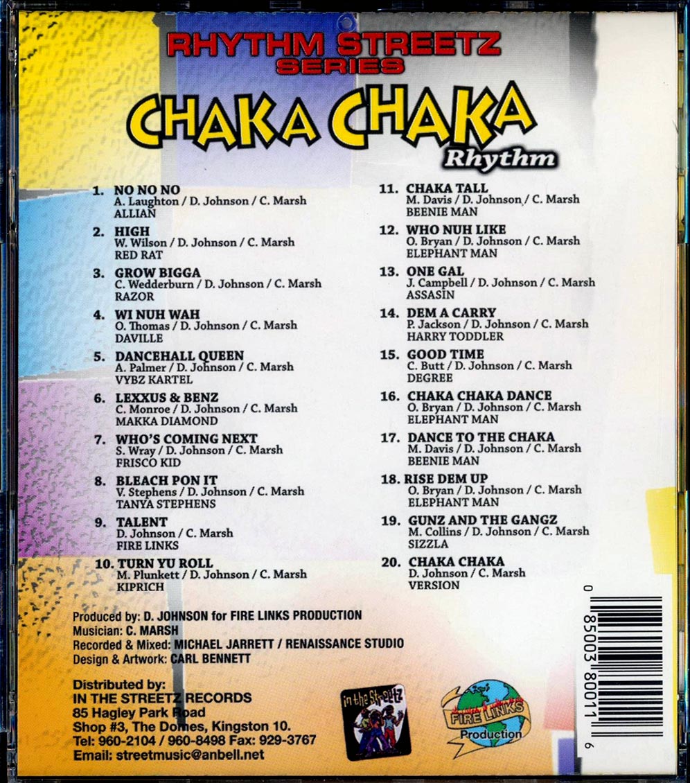 Sizzla, Vybz Kartel, Tanya Stephens, Daville, Elephant Man, Etc. - Chaka Chaka Rhythm (rhythm: "Chaka Chaka") (20 tracks) [New CD]