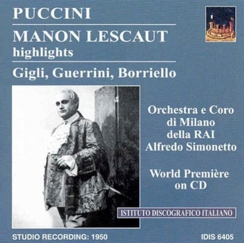 Puccini / Borriello / Gigli / Guerrini - Puccini, G.: Manon Lescaut (Highlights) [1950]