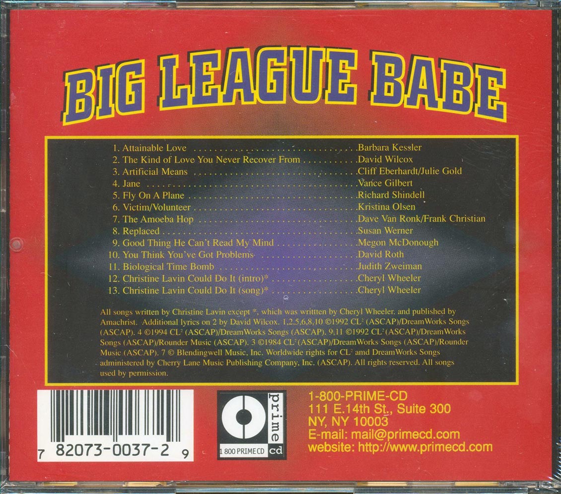 Barbara Kressler, David Wilcox, Vance Gilbert, Etc. - Big League Babe: Christine Lavin Tribute [New CD]