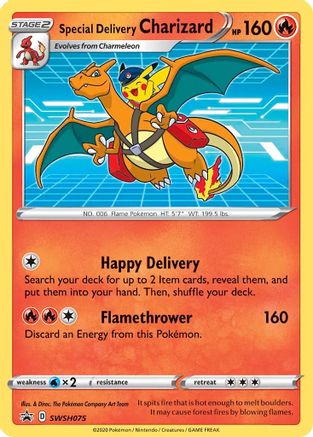 Special Delivery Charizard SWSH075 - SWSH Sword & Shield Promo Cards Holofoil