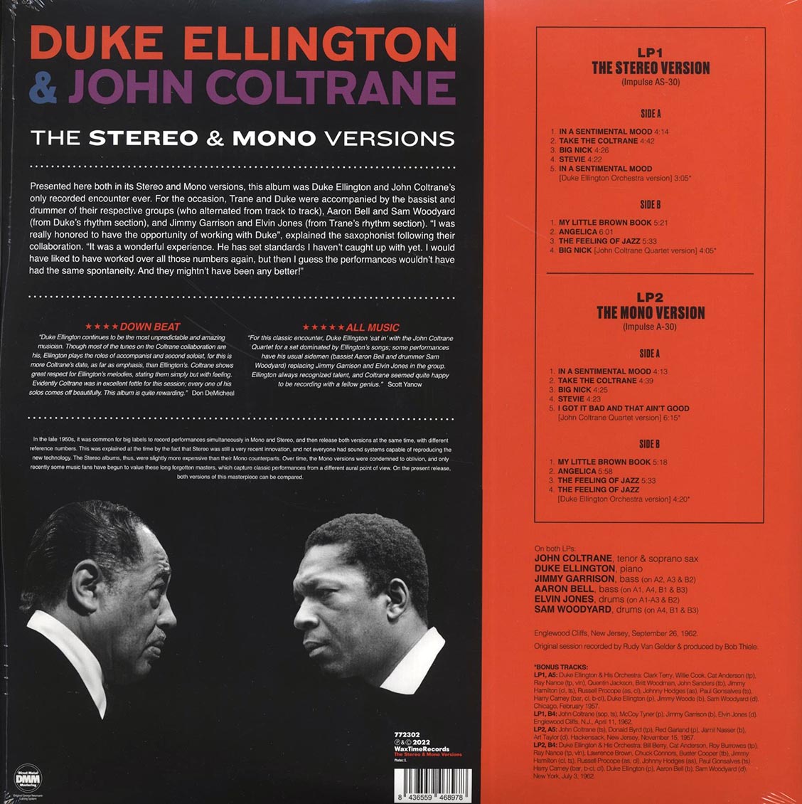 Duke Ellington, John Coltrane - Duke Ellington & John Coltrane (mono+stereo) (ltd. ed.) (2xLP) (180g) [New Vinyl Record LP]