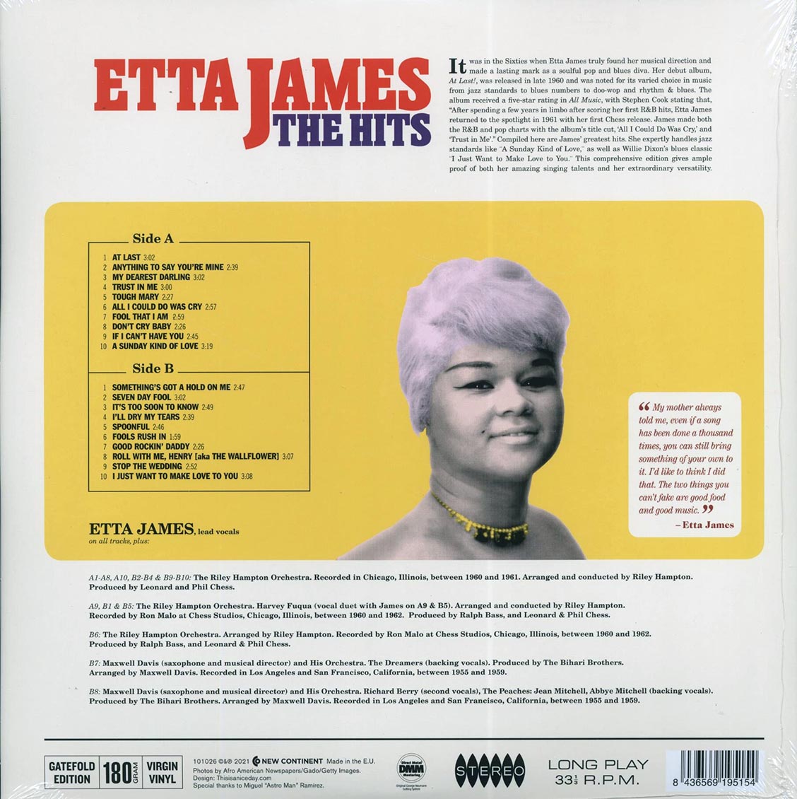 Etta James - The Hits (20 tracks) (ltd. ed.) (180g) [New Vinyl Record LP]