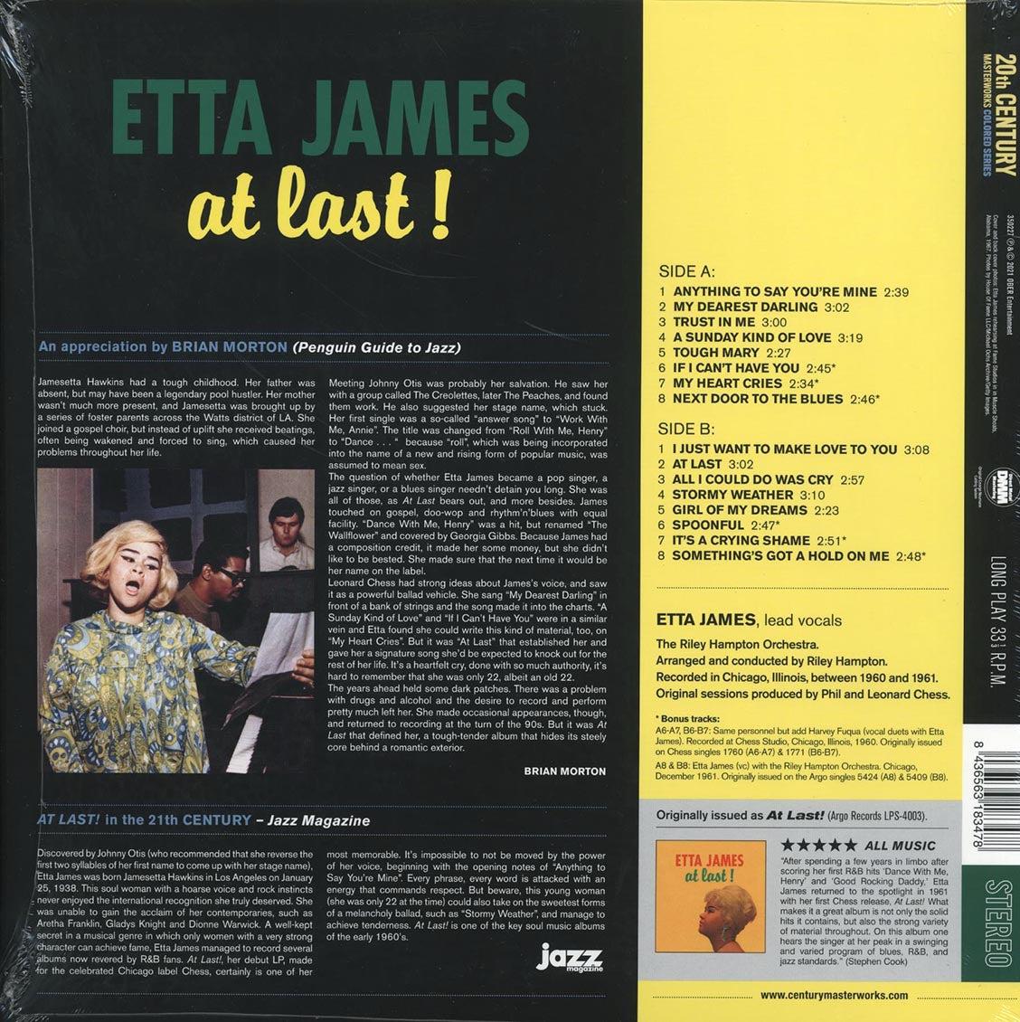 Etta James - At Last! (+6 bonus tracks) (ltd. ed.) (180g) (green vinyl) [New Vinyl Record LP]