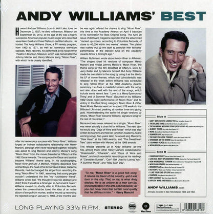 Andy Williams - Andy's Best (ltd. ed.) (180g) [New Vinyl LP]