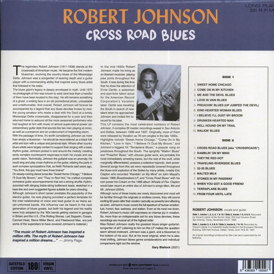 Robert Johnson - Cross Road Blues (20 tracks) (ltd. ed.) (180g) [New Vinyl Record LP]