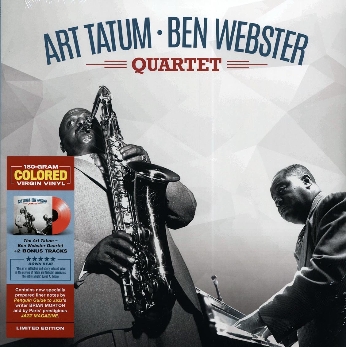Art Tatum-Ben Webster Quartet - Art Tatum-Ben Webster Quartet (+2 bonus tracks) (ltd. ed.) (180g) (red vinyl) [New Vinyl LP]