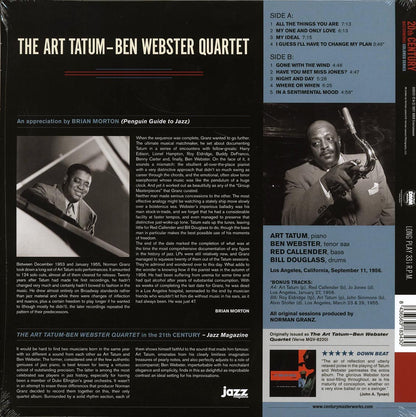 Art Tatum-Ben Webster Quartet - Art Tatum-Ben Webster Quartet (+2 bonus tracks) (ltd. ed.) (180g) (red vinyl) [New Vinyl LP]