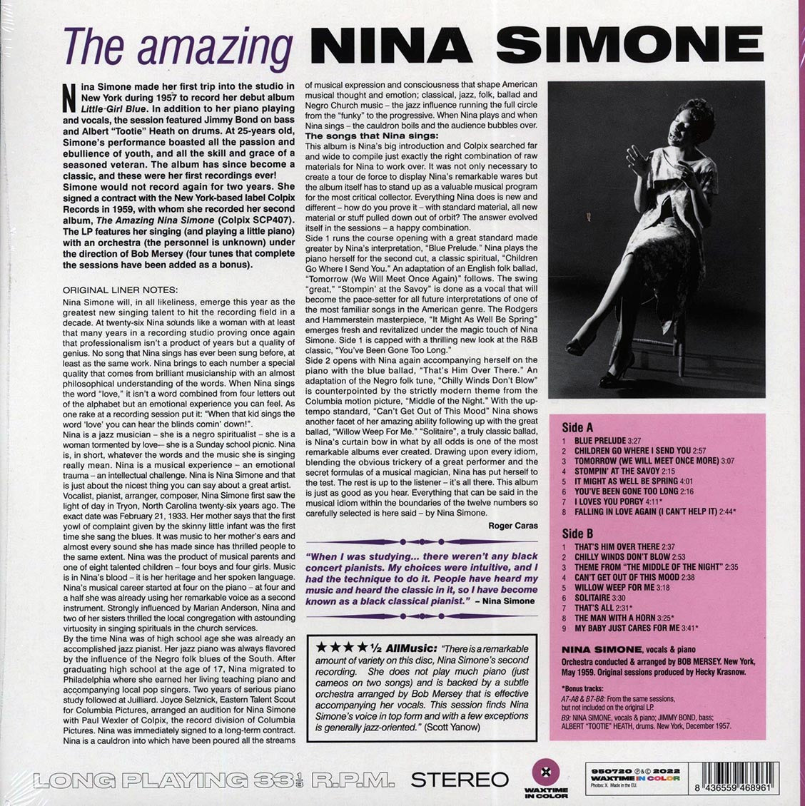 Nina Simone - The Amazing Nina Simone (+5 bonus tracks) (ltd. ed.) (180g) (purple vinyl) [New Vinyl Record LP]