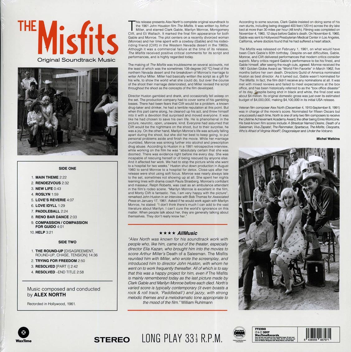 Alex North - The Misfits: Original Soundtrack Music (ltd. ed.) (180g) (remastered) [New Vinyl LP]