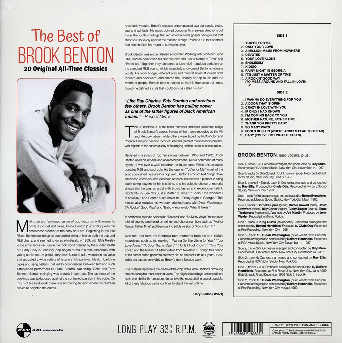 Brook Benton - The Best Of Brook Benton (ltd. ed.) (180g) [New Vinyl LP]
