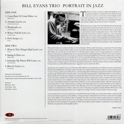 Bill Evans Trio - Portrait In Jazz (180g) [New Vinyl LP]
