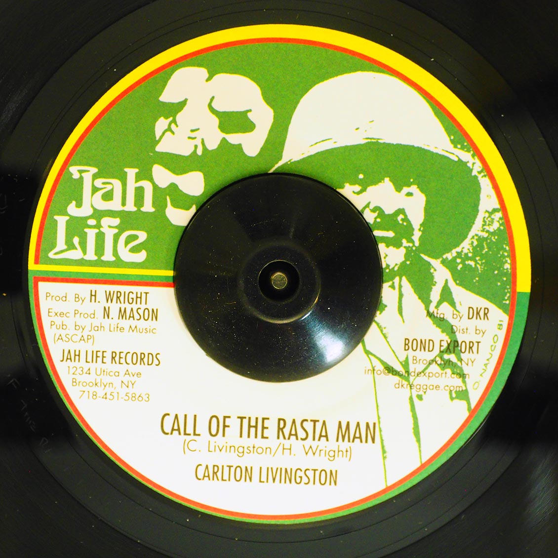 Carlton Livingston - Call Of The Rasta Man  /  Jah Life - Dubplate Master Style (rhythm: "Reggae Gone International") [New Vinyl 7"]