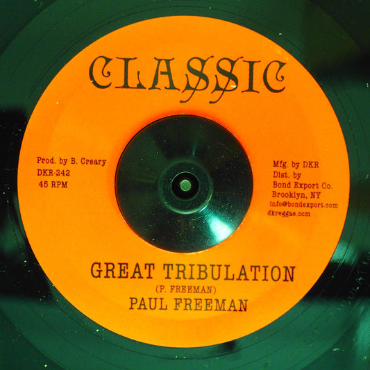 Paul Freeman - Great Tribulation  /  Tribulation Version [New] [New Vinyl 7"]