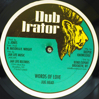 Jug Head - Words Of Love (Extended Mix)  /  Ossie D & Stevie G - Just Be Nice (Extended Mix) [New Vinyl 12"]