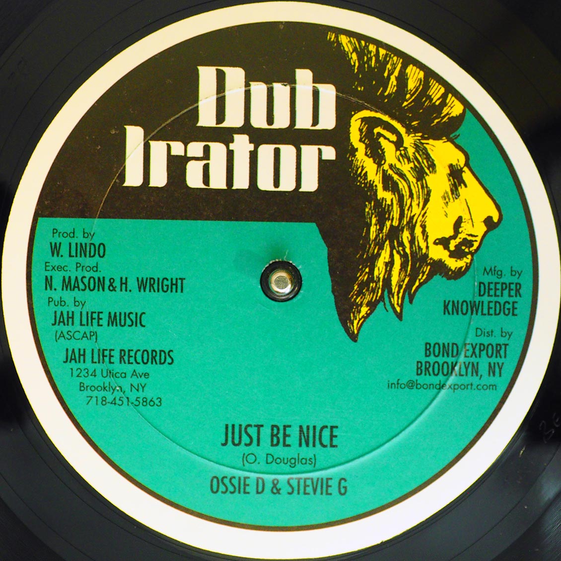 Jug Head - Words Of Love (Extended Mix)  /  Ossie D & Stevie G - Just Be Nice (Extended Mix) [New Vinyl 12"]