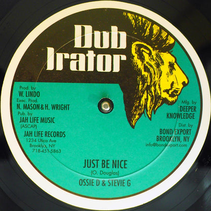 Jug Head - Words Of Love (Extended Mix)  /  Ossie D & Stevie G - Just Be Nice (Extended Mix) [New Vinyl 12"]