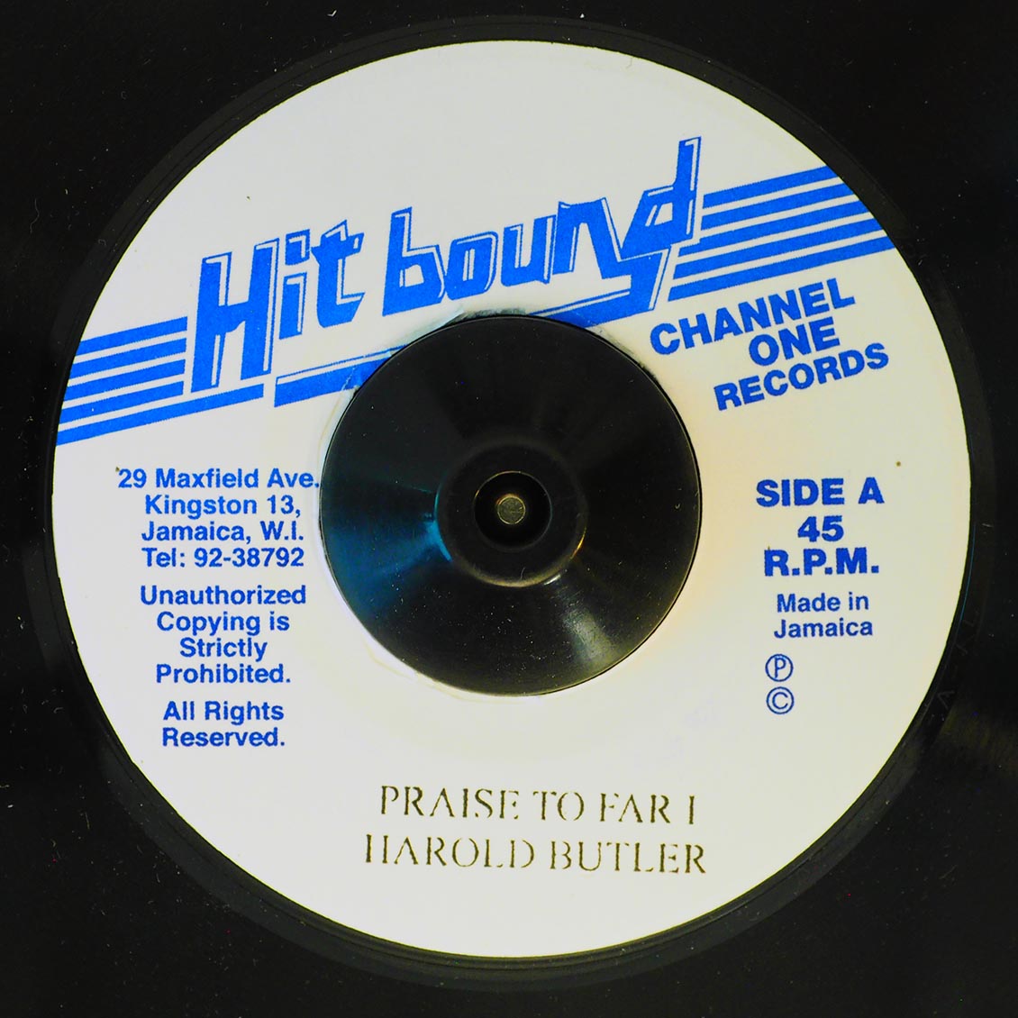Harold Butler - Praise To Far I  /  Version [New Vinyl 7"]