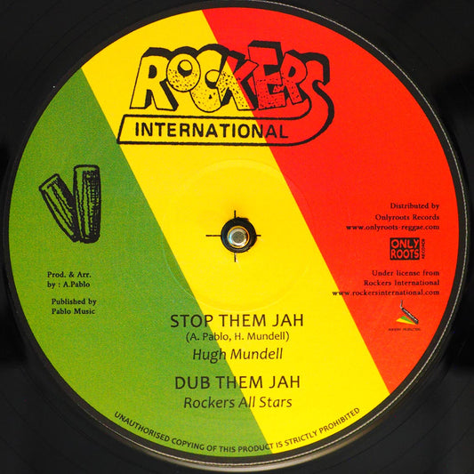 Hugh Mundell - Stop Them Jah; Rockers All Stars - Dub Them Jah  /  Hugh Mundell - Blackman's Foundation; Jah Bull - Push Dawta Push [New Vinyl Record 12" Single]