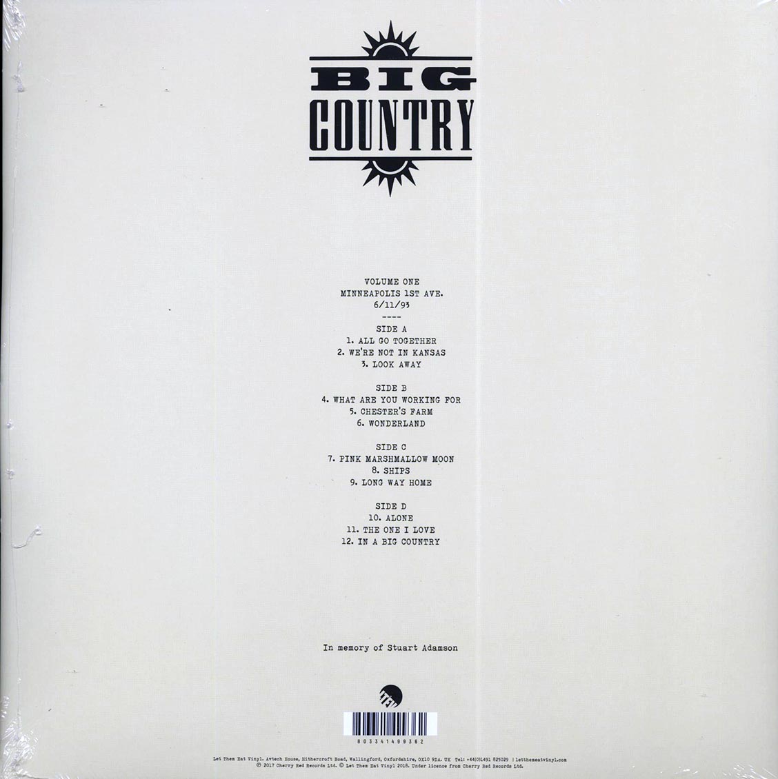 Big Country - We're Not In Kansas: The Live Bootleg Series 1993-1998 Volume 1 (ltd. ed.) (2xLP) (yellow vinyl) [New Vinyl LP]