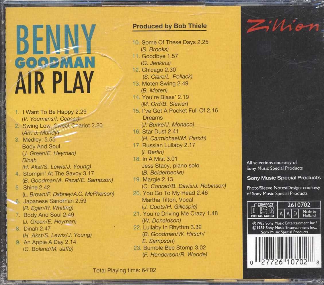 Benny Goodman - Air Play [New CD]