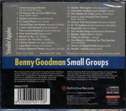 Benny Goodman - Stealin' Apples (26 tracks) [New CD]