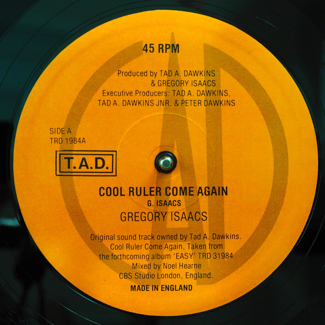 Gregory Isaacs - Cool Ruler Come Again (Extended Mix)  /  Roots Radics - Tad's Come Again (orig. press) [New] [New Vinyl 12" Single"]