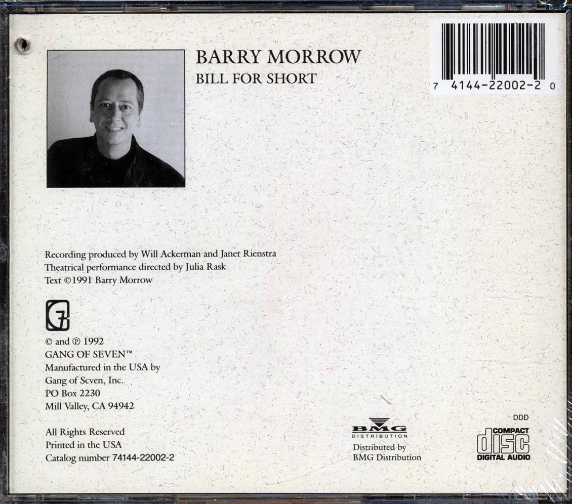 Barry Morrow - Bill For Short [New CD]