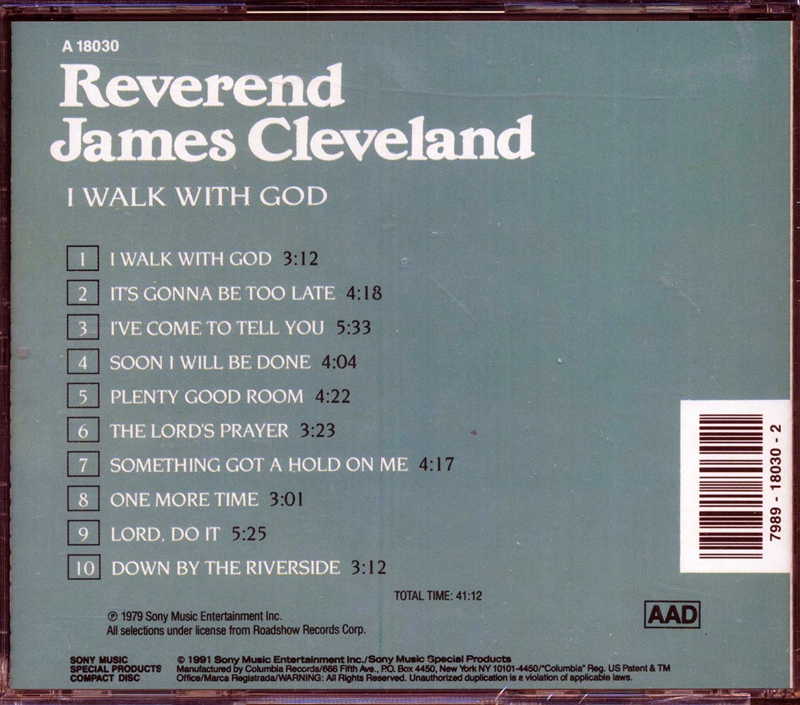 Reverend James Cleveland - I Walk With God [New CD]
