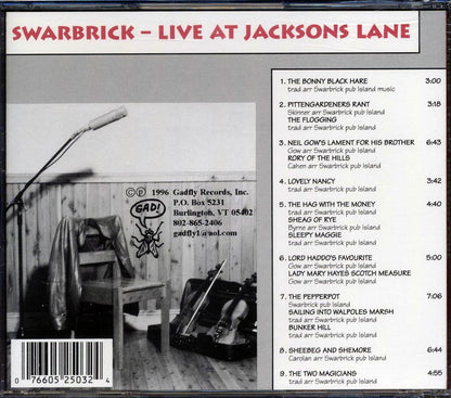 Swarbrick - Live At Jacksons Lane [New CD]