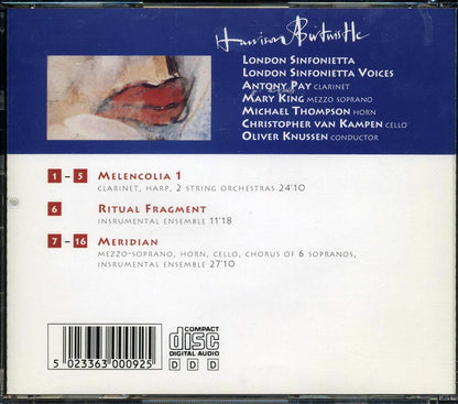 Harrison Birtwistle, London Sinfonietta, Oliver Knussen, London Sinfonietta Voices - Harrison Birtwistle [New CD]