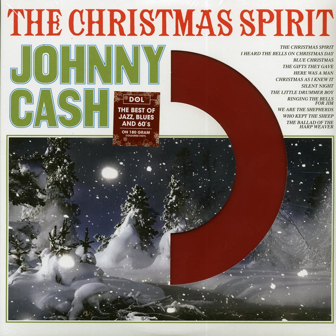 Johnny Cash - The Christmas Spirit (die-cut jacket) (180g) (red vinyl) [New Vinyl Record LP]