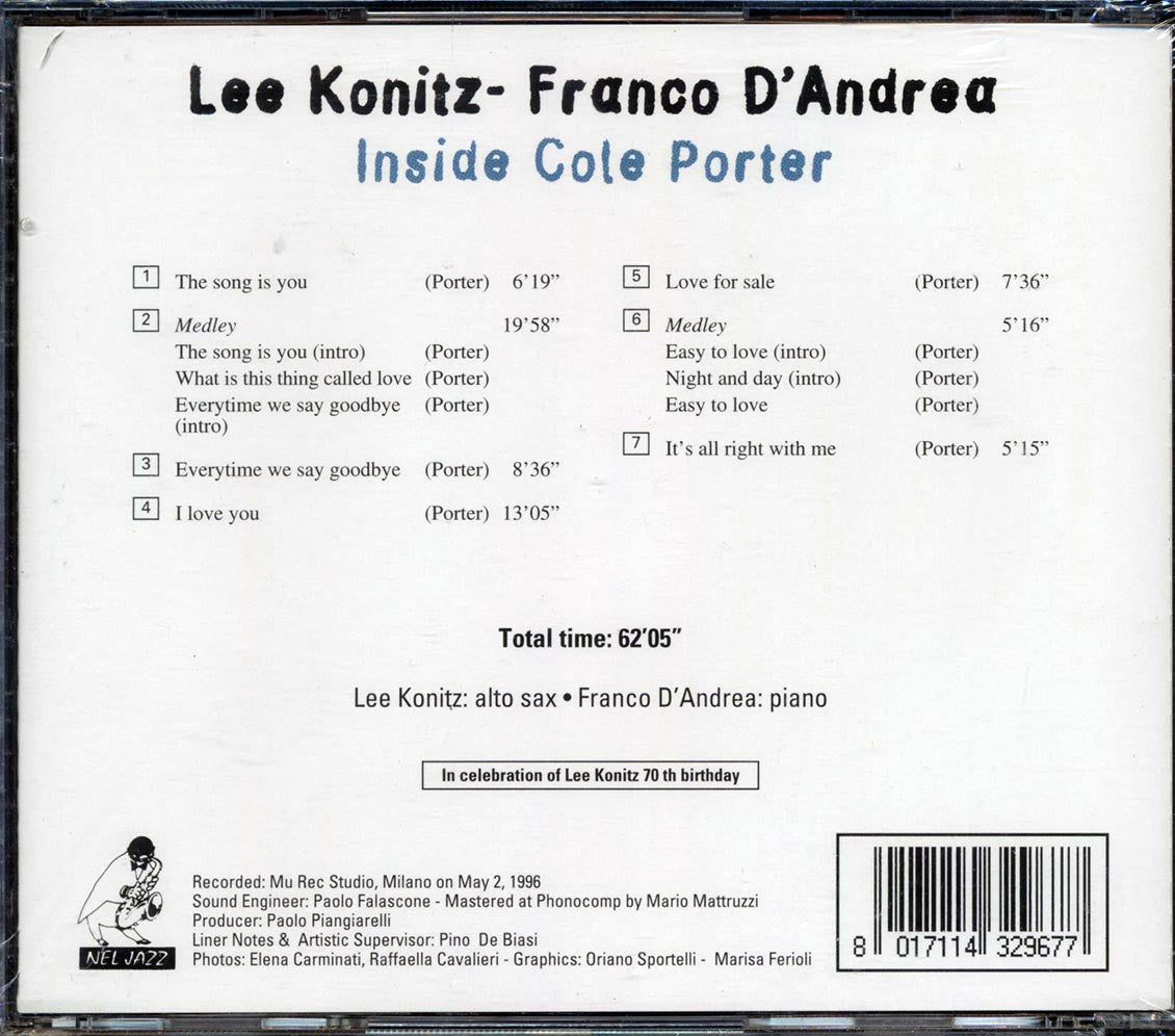 Lee Konitz, Franco D'Andrea - Inside Cole Porter [New CD]