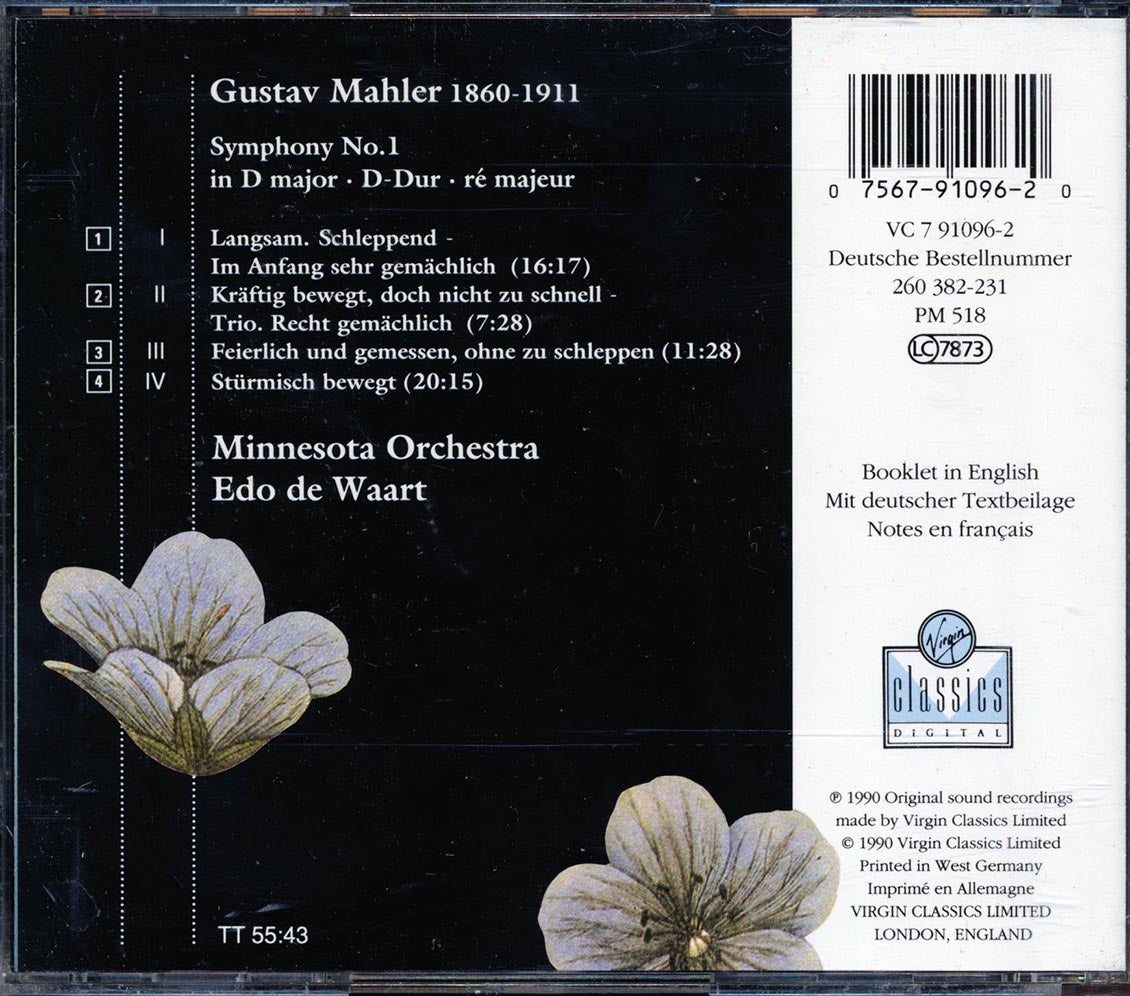 Minnesota Orchestra, Edo De Waart, Mahler - Symphony No. 1 [New CD]