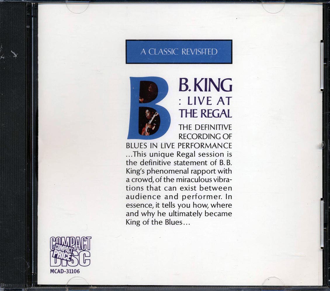 BB King - Live At The Regal [New CD]