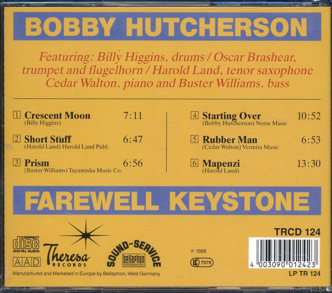 Bobby Hutcherson - Farewell Keystone [New CD]