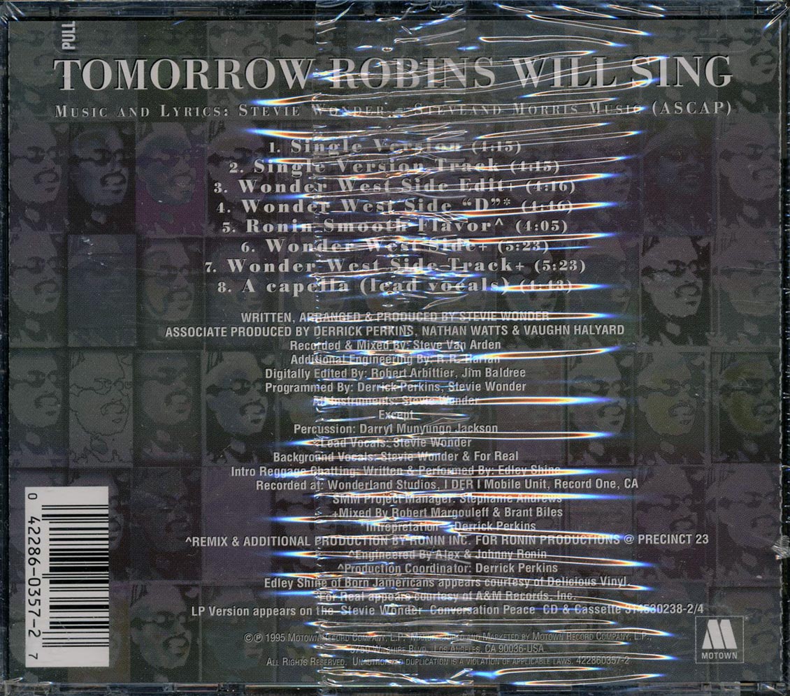 Stevie Wonder - Tomorrow Robins Will Sing [New CD]